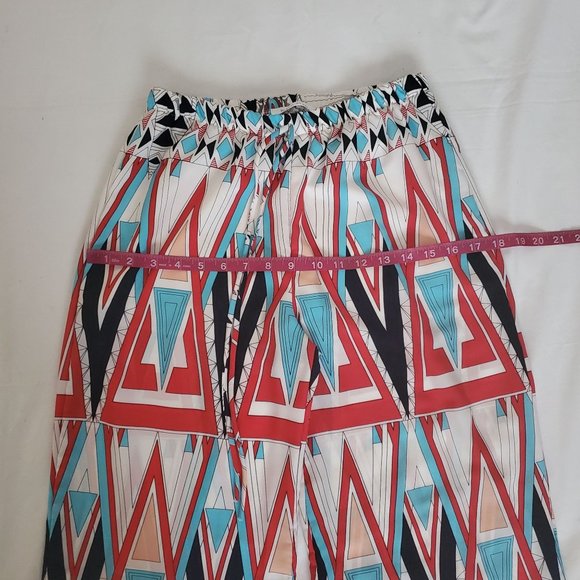 BLACK BEAD Women's Multicolor Palazzo W/ Inner Shorts Wide Leg Pants Size Medium - Picture 11 of 14